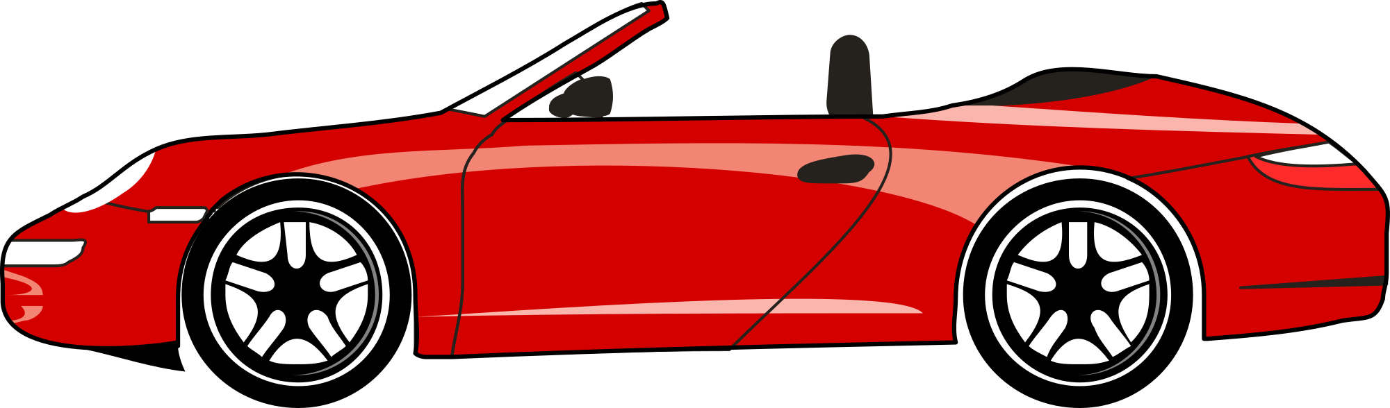 Free Red Sports Car Clipart Clipart And Vector Image - Car Clipart Png (2000x588), Png Download
