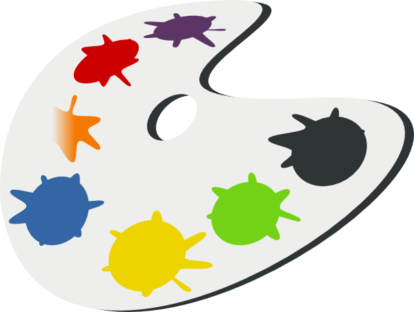 Palette Clipart - Watercolor Palette Clipart Png (600x452), Png Download