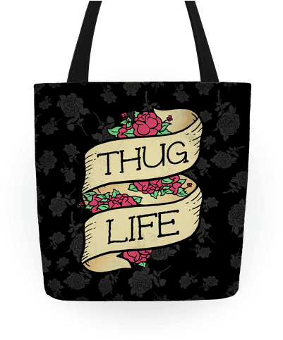 Thug Life Tote - Bitch Please Tote Bag: Funny Tote Bag Y, Sassy, Floral, (484x484), Png Download