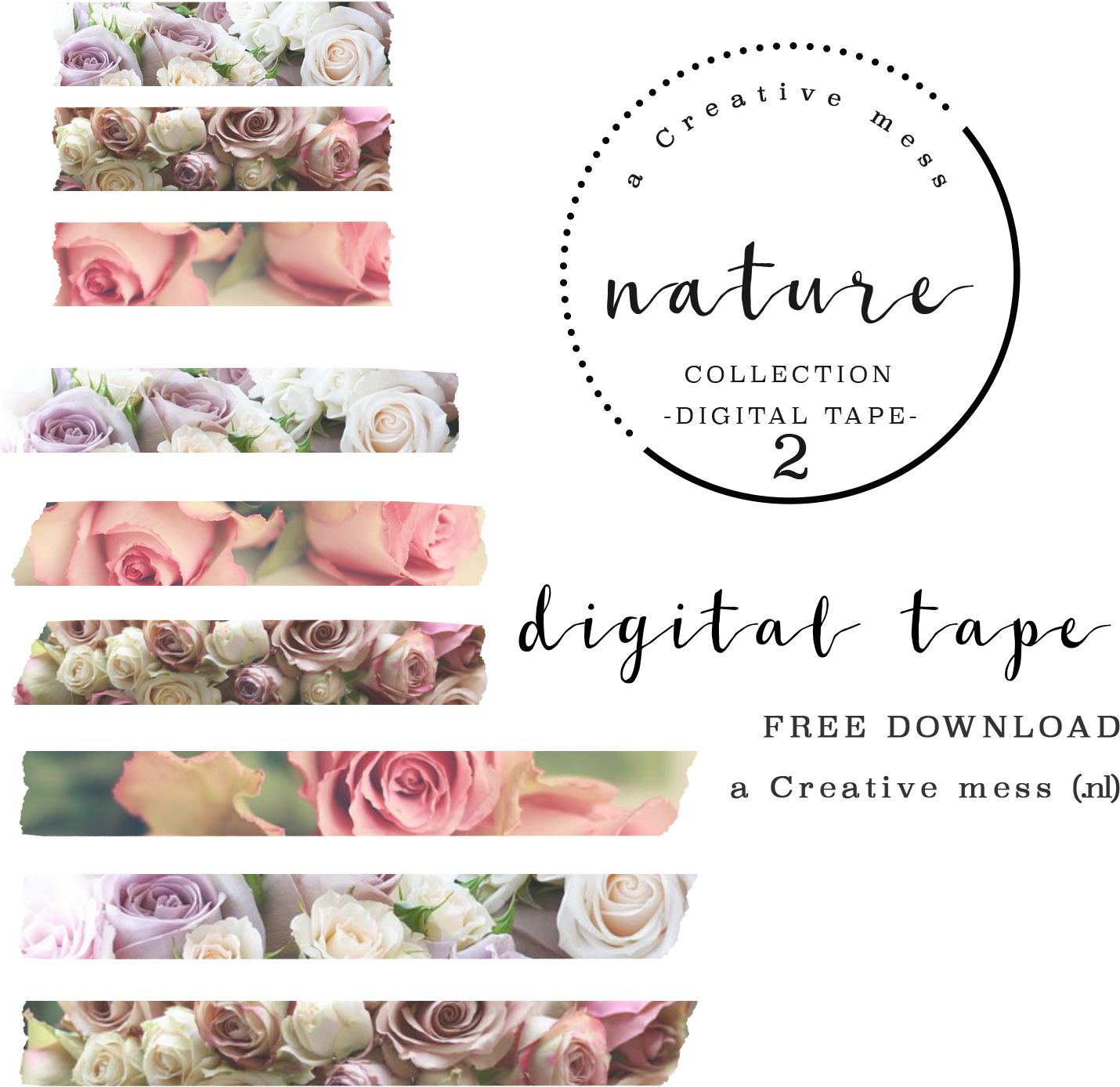 Washi Tape - Printable Washi Tape Nature (1500x1500), Png Download