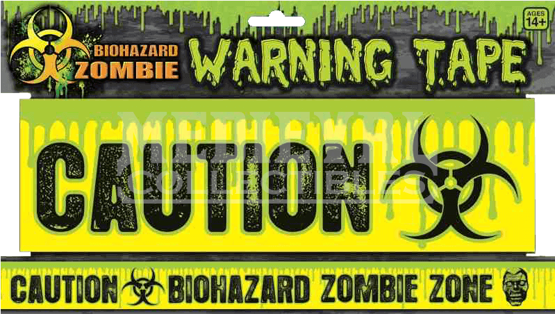 Biohazard Zombie Warning Tape - Forum Novelties 68612 Biohazard Zombie Warning Tape (550x550), Png Download