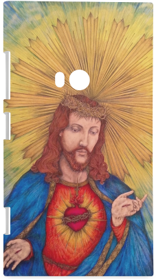 Sacred Heart Of Jesus Christ Drawing Hard Case For - Canvas (500x500), Png Download