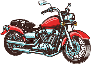 Hand-drawn Vintage Motorcycle - Motorrad Gezeichnet (360x360), Png Download
