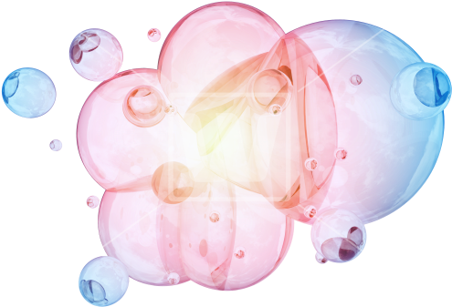 Colorful Bubbles Png - Buborék Png Képek (550x366), Png Download