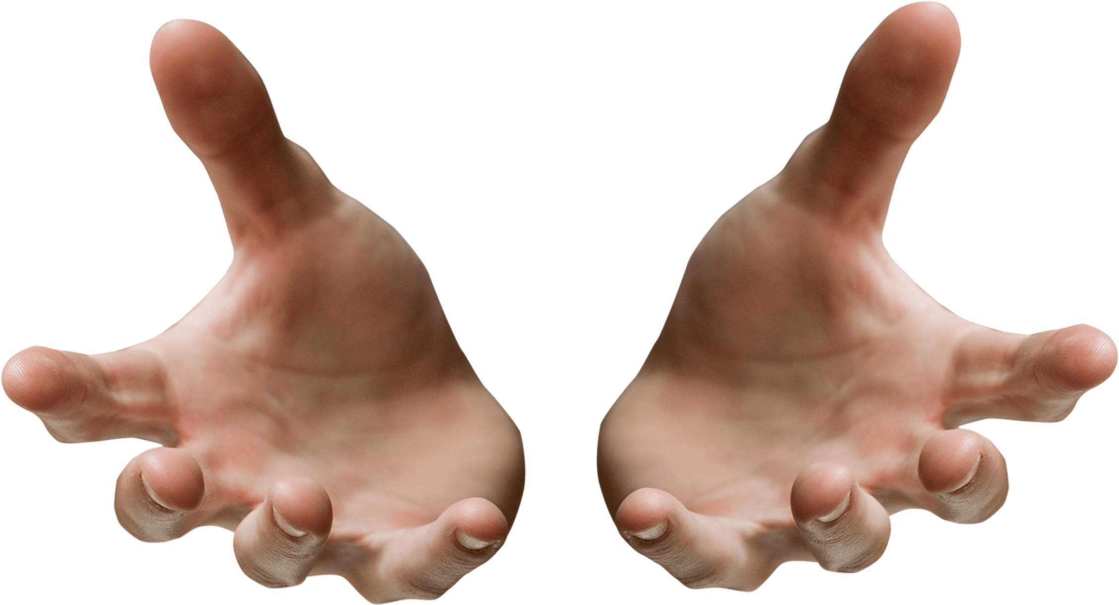 People - Hands Transparent (2399x1402), Png Download