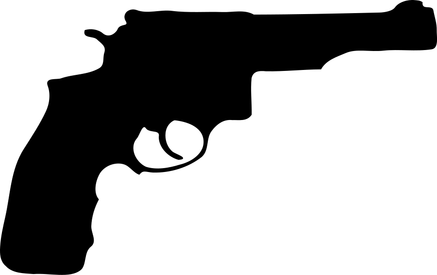 Png Library Stock Paint Gun Clipart - Gun Silhouette Png (800x503), Png Download