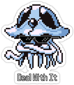 Deal With It " Stickers By - Tentacruel Gen 1 Sprite (375x360), Png Download