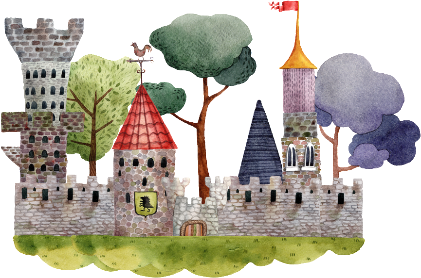 This Graphics Is Hand Painted Castle Png Transparent - Illustration (1024x1024), Png Download