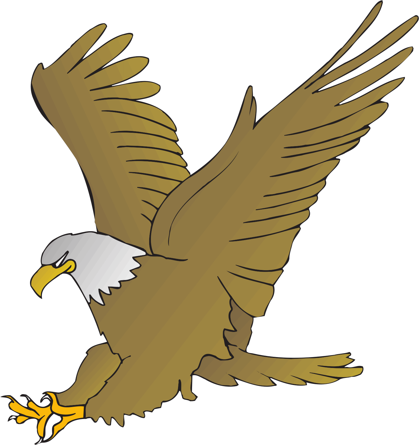 Hunting Eagle Svg Clip Arts 564 X 599 Px (564x599), Png Download