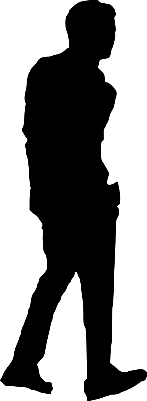 Free Download - Man Silhouette Png (481x1312), Png Download