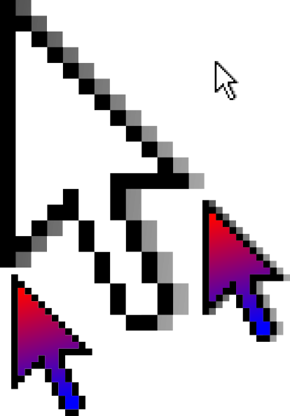 Computer Mouse On Screen (414x594), Png Download