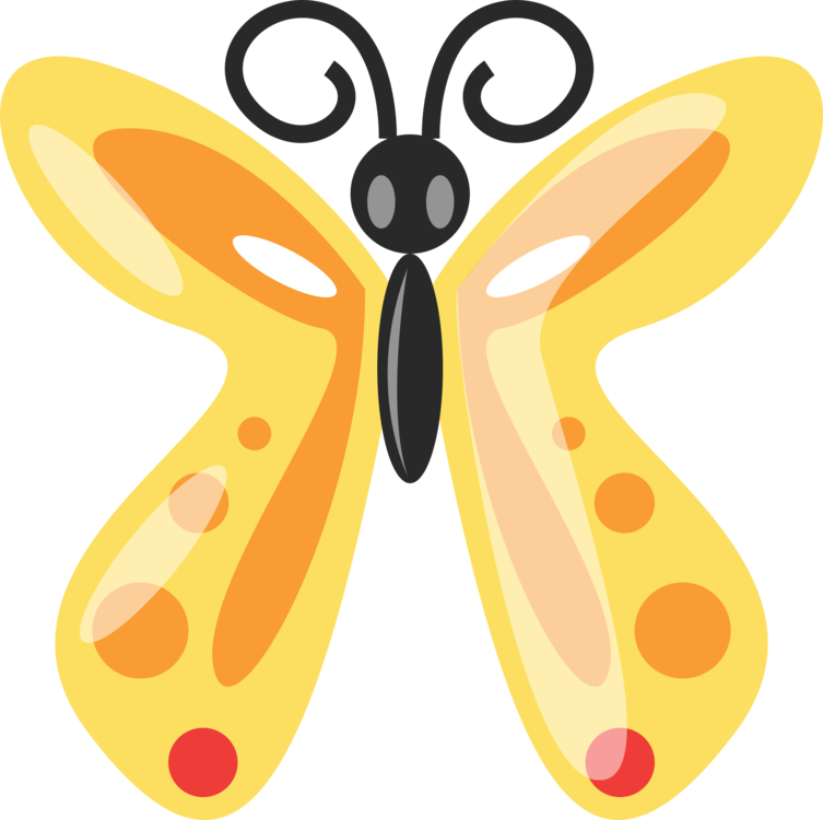 Free Graphics Of Butterfly Golden - Butterfly Clipart (700x694), Png Download