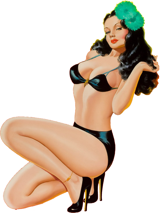 The Hootenanny Greaser, Hot Lingerie, Billboard, Pin - Pin Up Hot Girl Png (561x740), Png Download