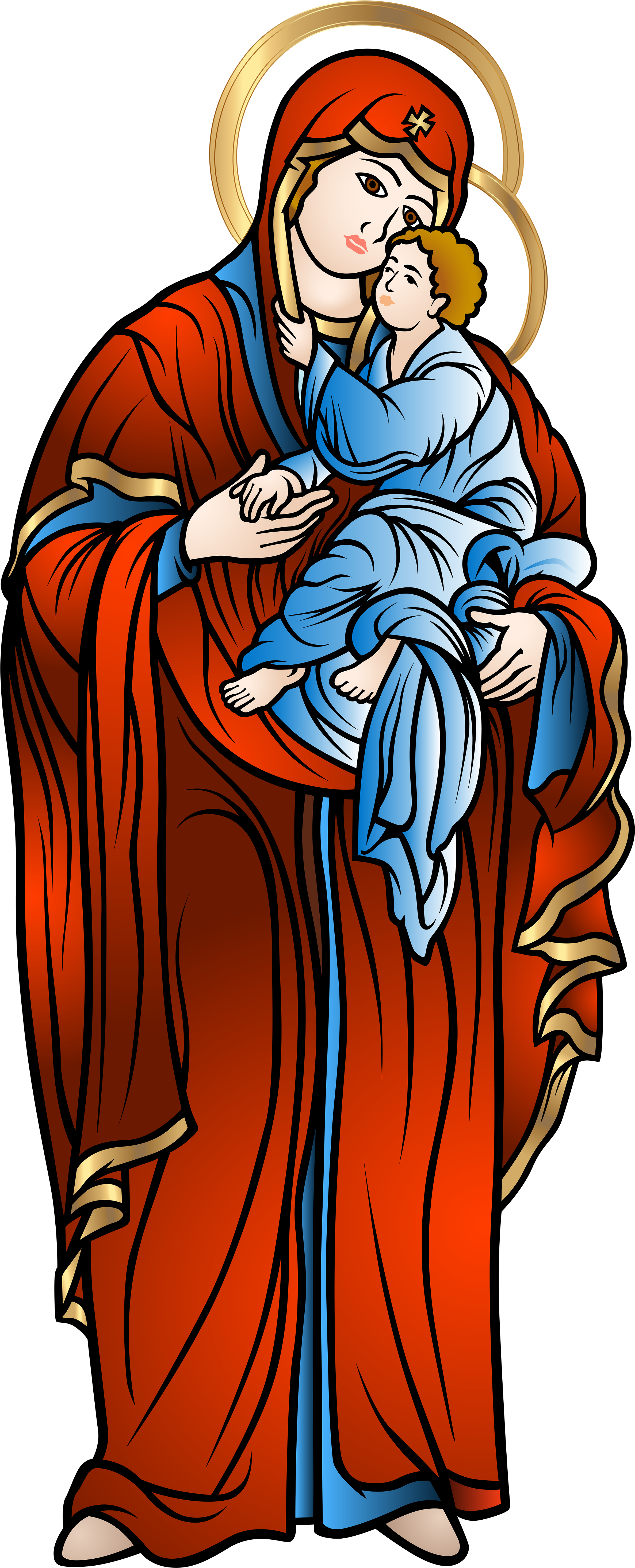 Clip Art Free Blessed Virgin With Best Web Highquality - Blessed Virgin Mary Clipart (2514x6000), Png Download