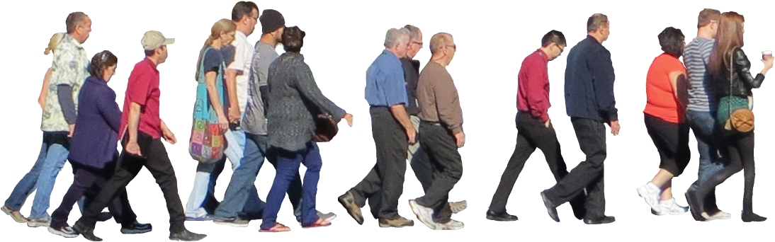 Crowd Of People Walking Photoshop - Crowd Of People Png (1093x1093), Png Download