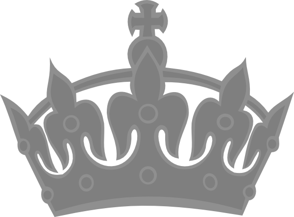 Silver Clipart Princess Crown - Crown Silhouette (600x443), Png Download