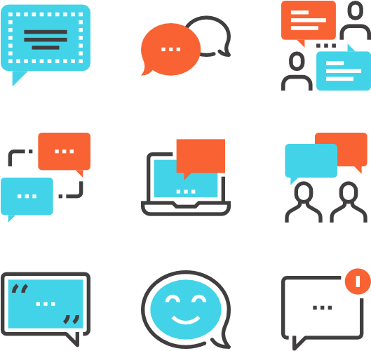 Message Bubbles - Portable Network Graphics (600x564), Png Download