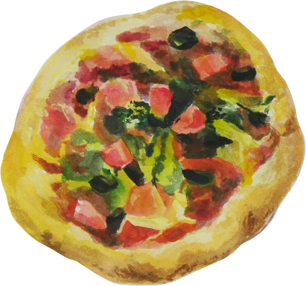 イタリアン トマトピザ - Chicago-style Hot Dog (602x562), Png Download