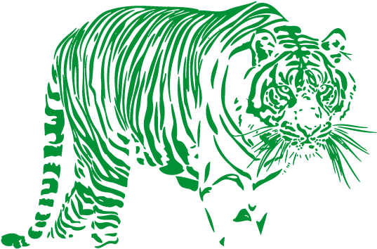Green Tiger Png - Valley Springs Arkansas School Logo (624x429), Png Download