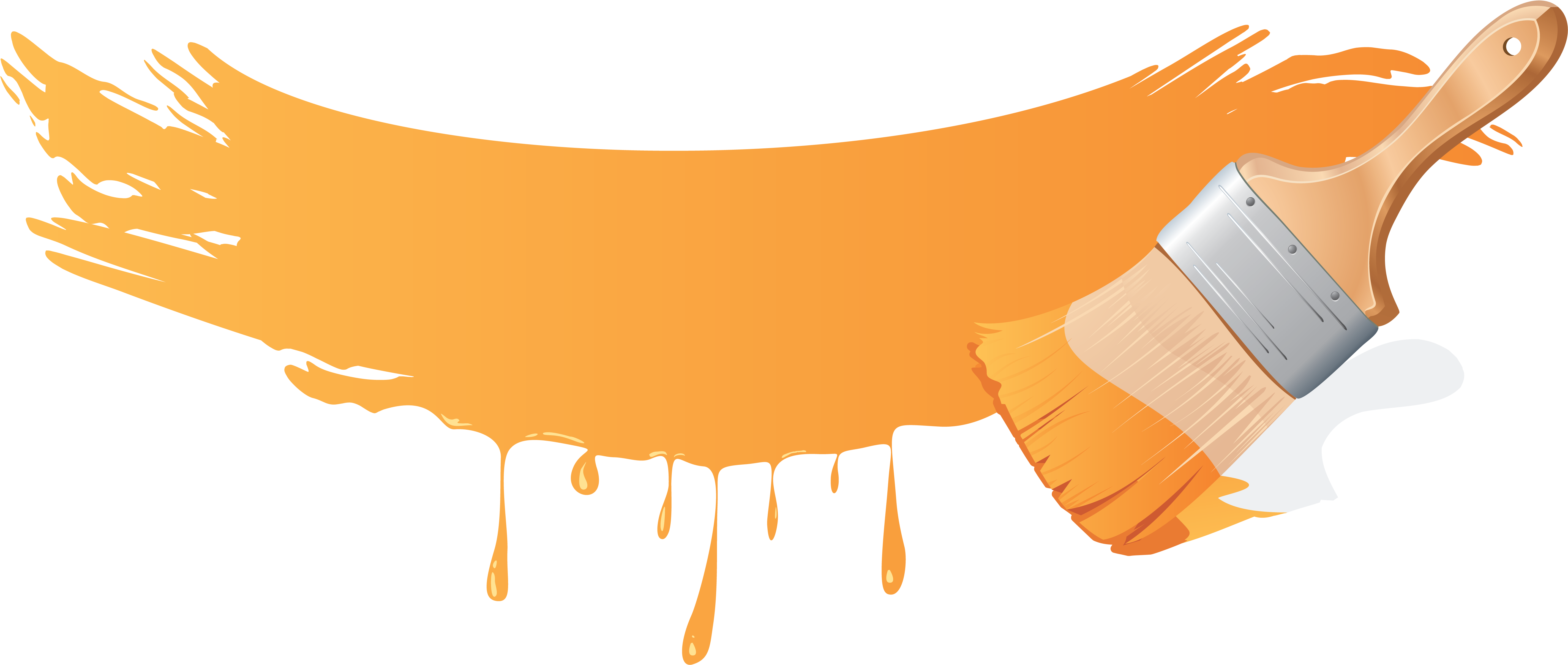 Paint Brush Png (5707x2464), Png Download