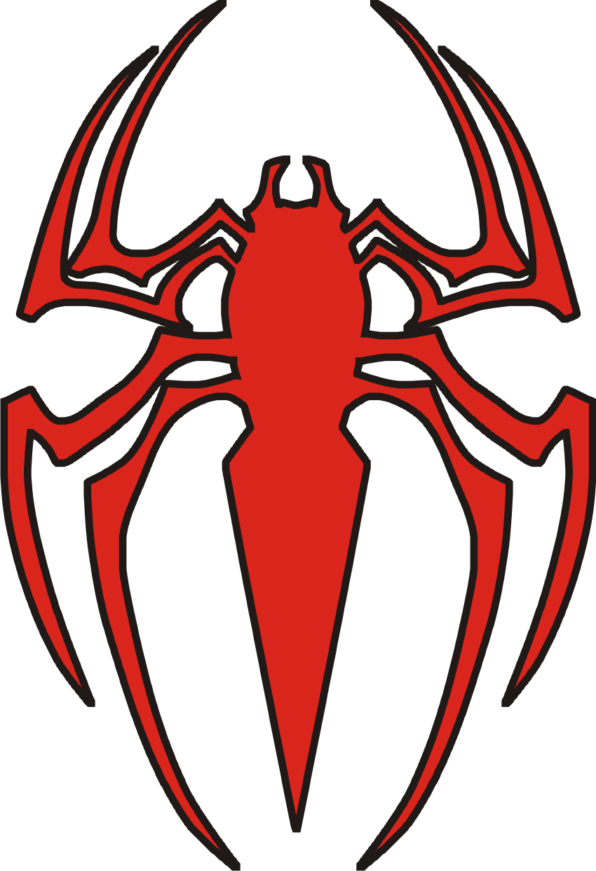 Spiderman Logo Png - Lambang Spiderman (850x1243), Png Download