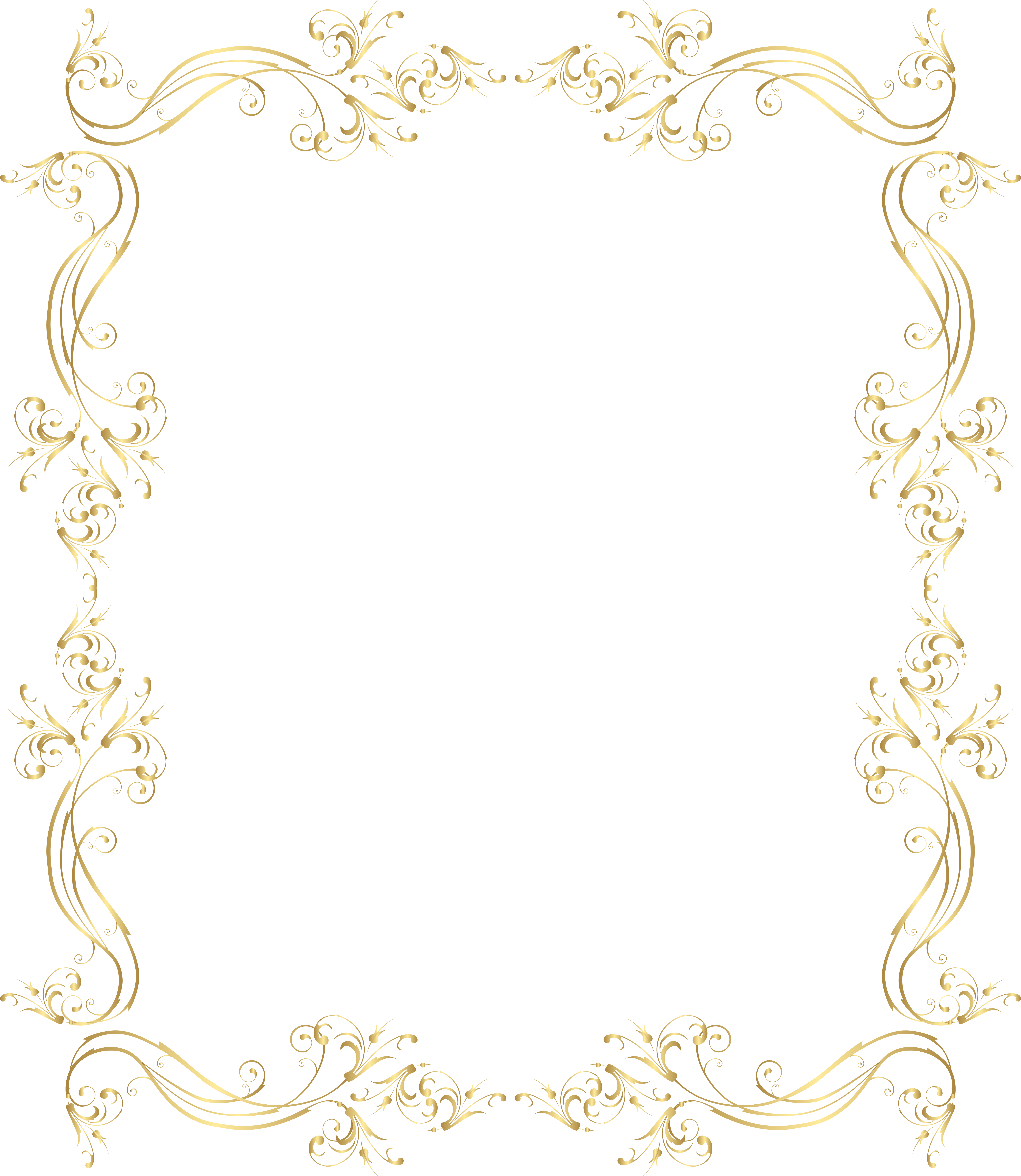 Floral Border Png (6944x8000), Png Download
