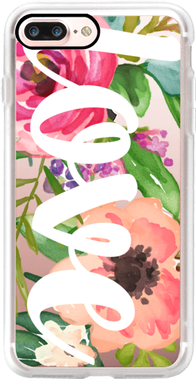 Casetify Iphone 7 Plus Case And Other Floral Iphone - Casetify Be You Tiful Watercolor Floral Apple Iphone (282x560), Png Download