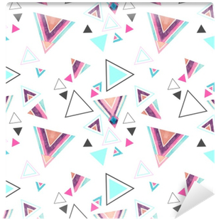 Abstract Watercolor Triangle Seamless Pattern - Photograph (400x400), Png Download