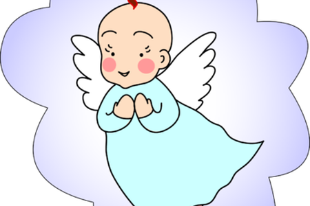 Jpg Black And White Angels Vector Sleeping Angel - Clip Art (450x300), Png Download