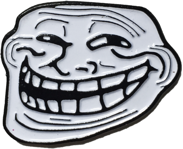 Trollface Pin - Troll Face Transperent Background (600x600), Png Download