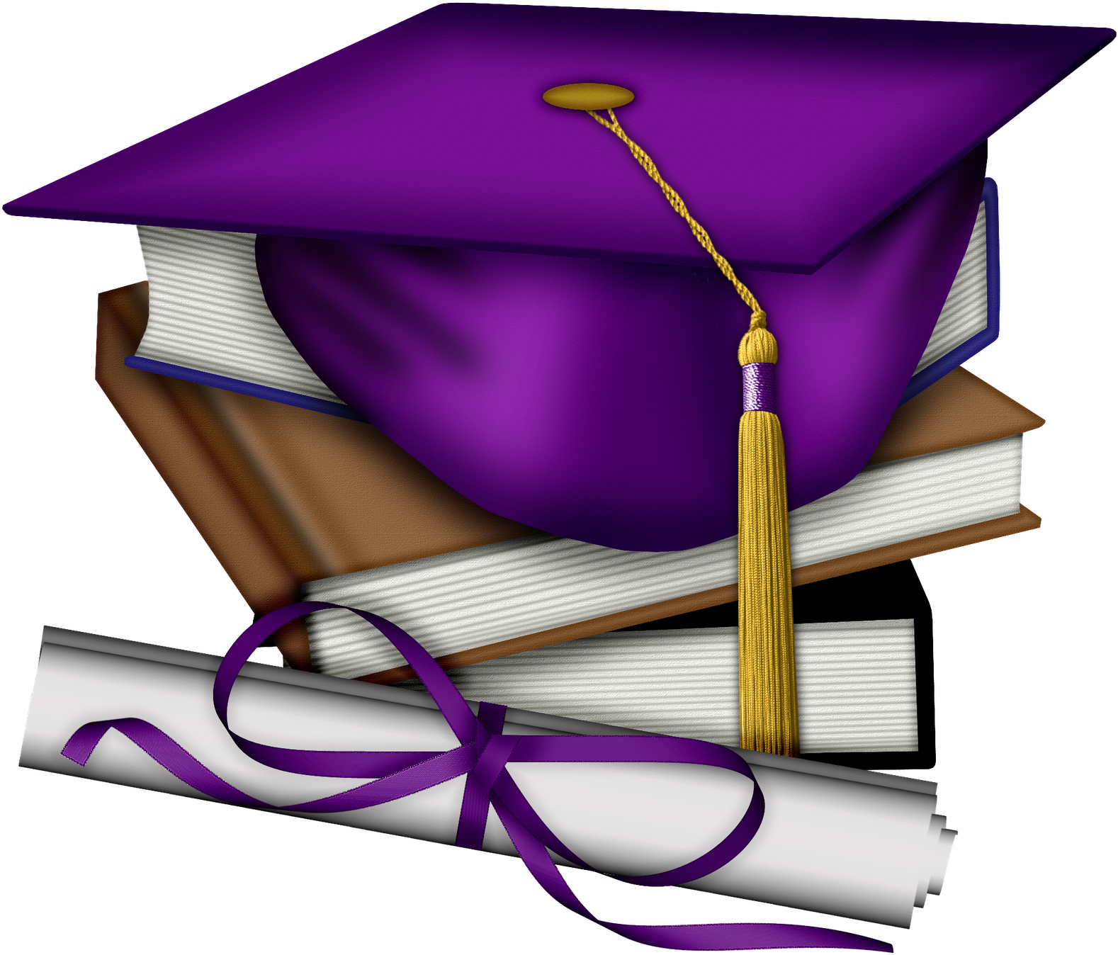Graduation Bucket List - Purple And Gold Graduation Hat (1600x1376), Png Download
