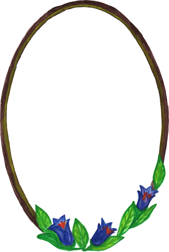 Png File Size - Frame With Flower Png (687x1024), Png Download