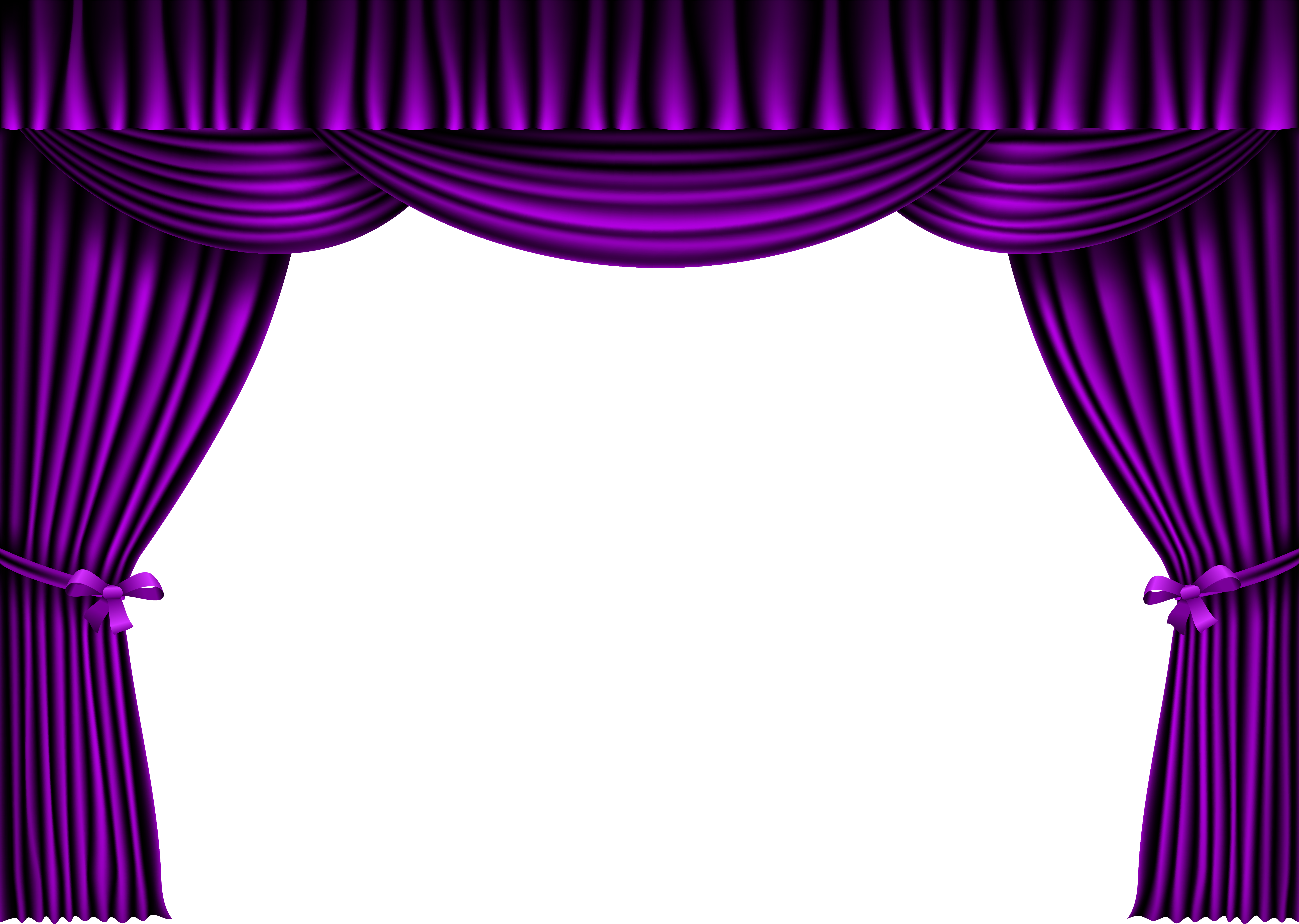 Graphic Free Library Drapes And Curtains Theatre Purple (5926x4284), Png Download