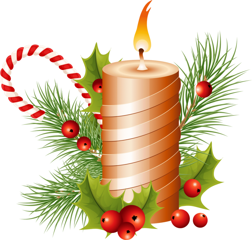 Christmas Candle Png - Новый Год Свечи Png (850x809), Png Download