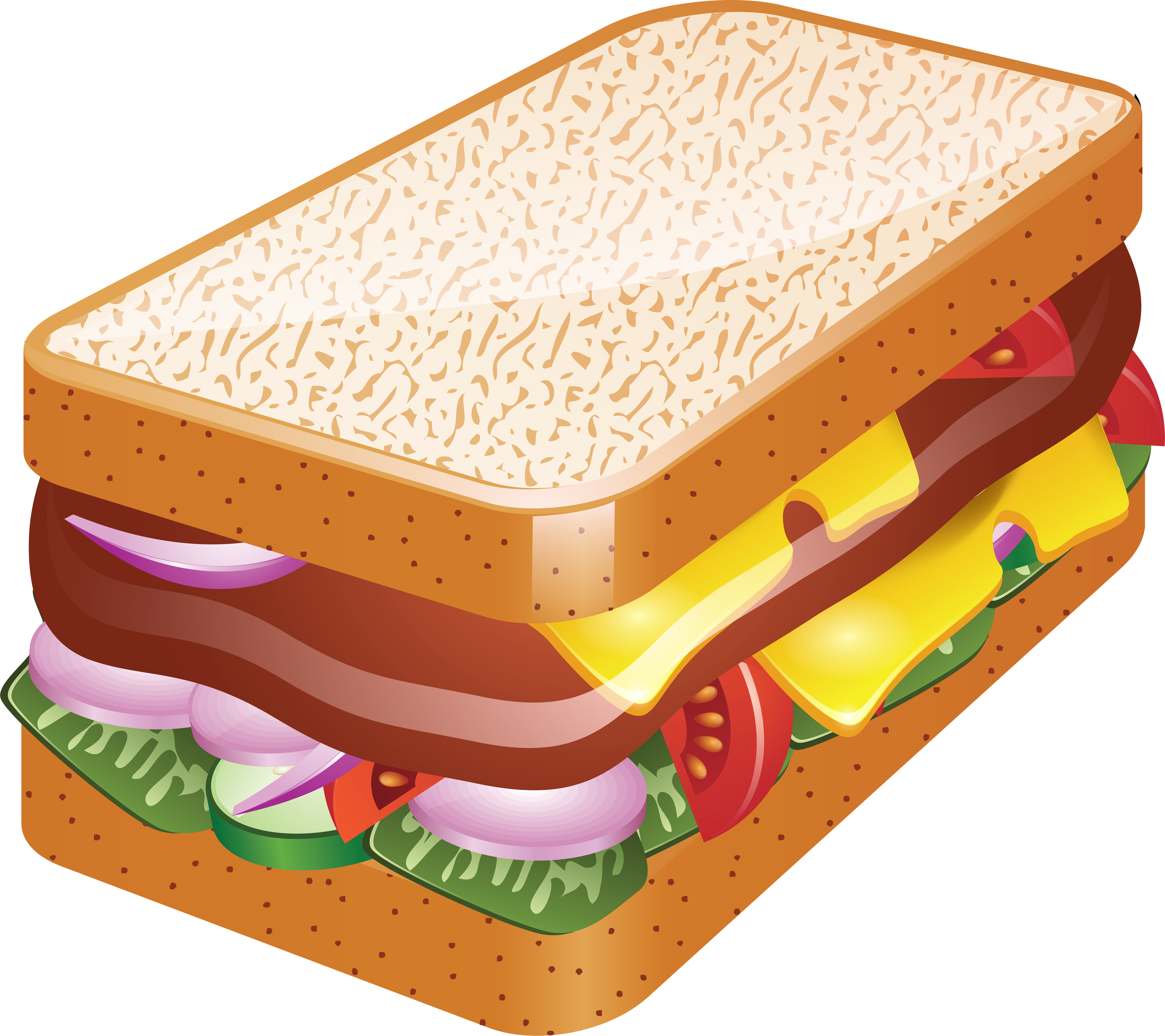 Sandwich Png Image - Sandwich Clipart Transparent Background (3473x3087), Png Download