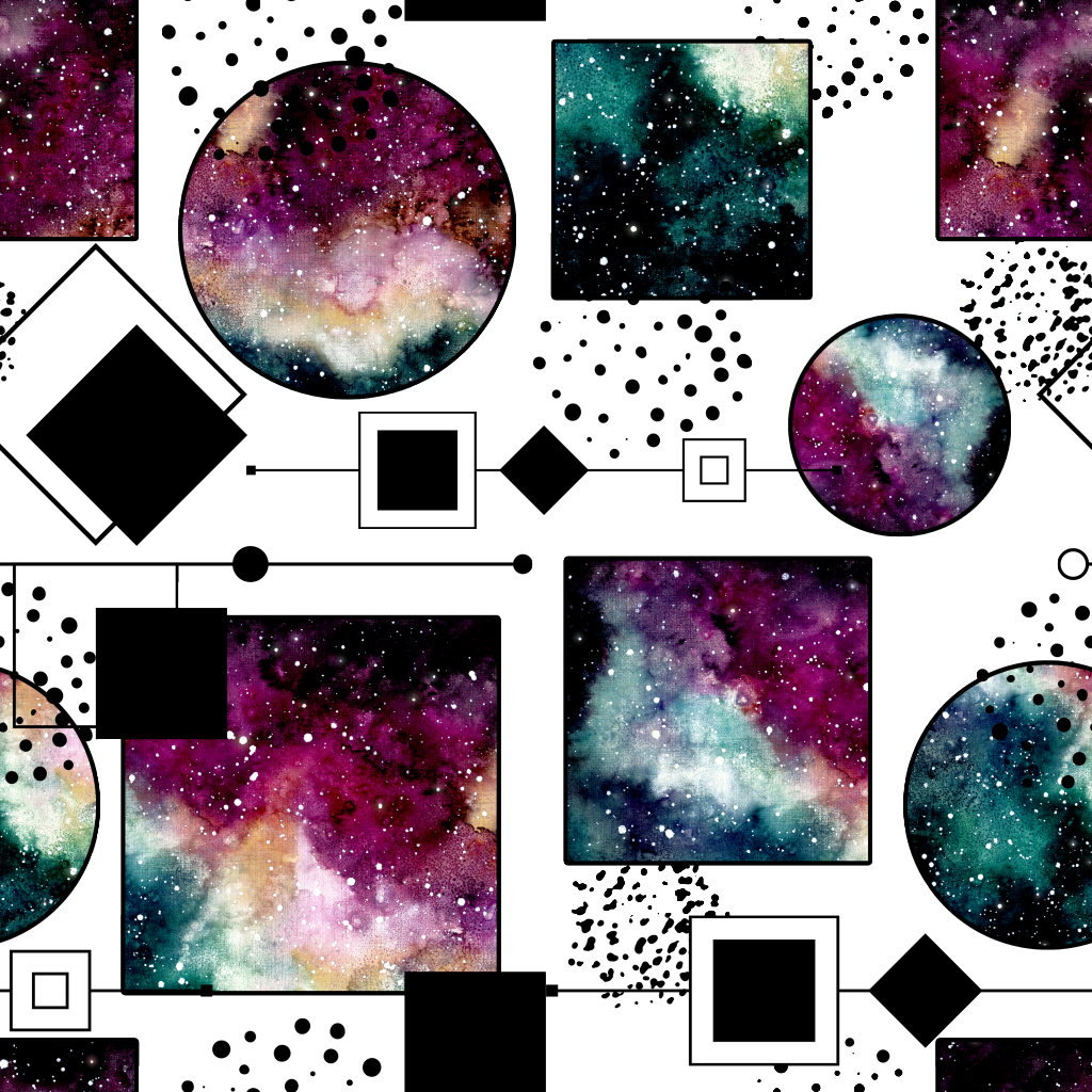 Hand Painted Geometric Watercolor Background Pattern - Watercolor Painting (1024x1024), Png Download