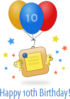 Happy 10th Birthday Transparent Image - Happy 10th Birthday Christian (418x472), Png Download