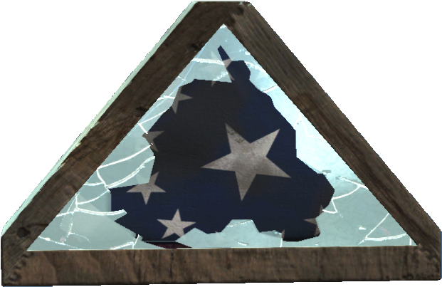 Trifold American Flag - Fallout (682x472), Png Download