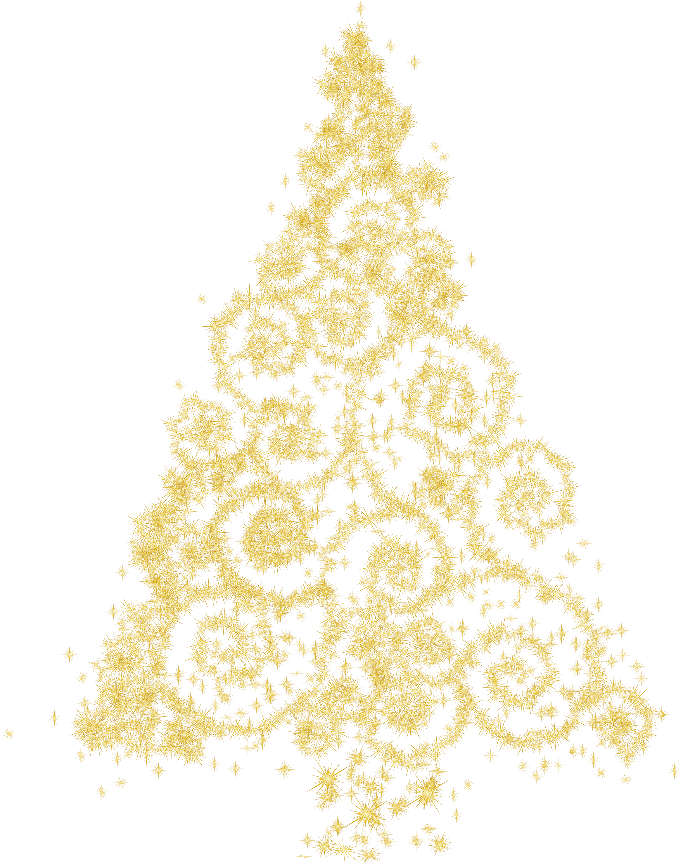 Picture Black And White Gold Christmas Clipart Tree - Christmas Tree (2374x3000), Png Download