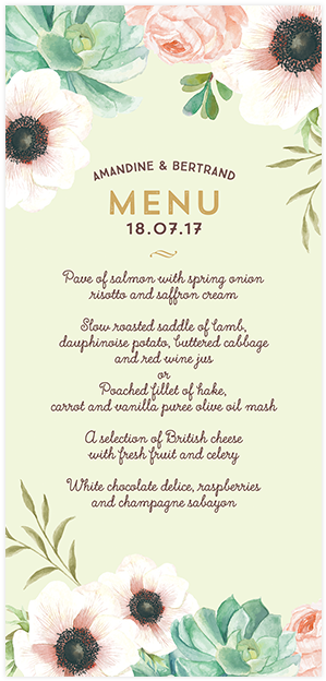 Personalised Botanical Wedding Invitation (700x700), Png Download