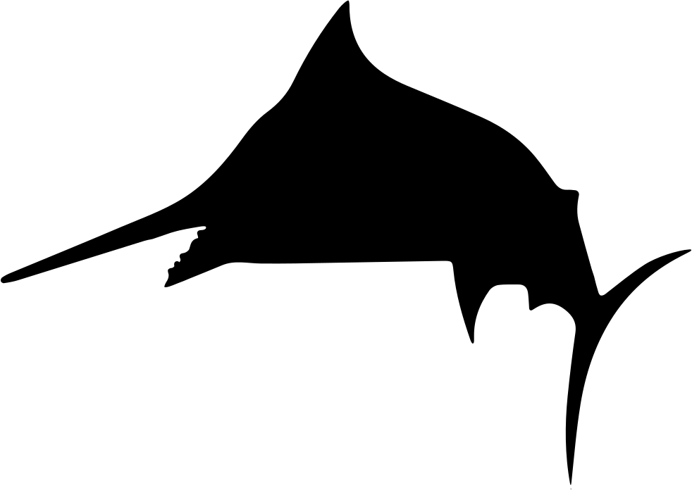 Fish Silhouette Vector - Marlin Silhouette Png (400x400), Png Download