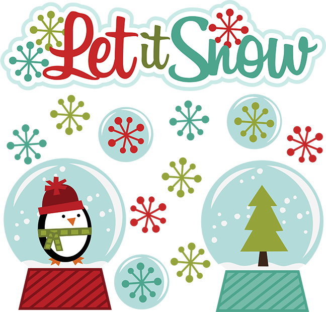Image Library Library Svg Winter Cut Clip Art Free - Let It Snow Penguin Round Ornament (648x620), Png Download