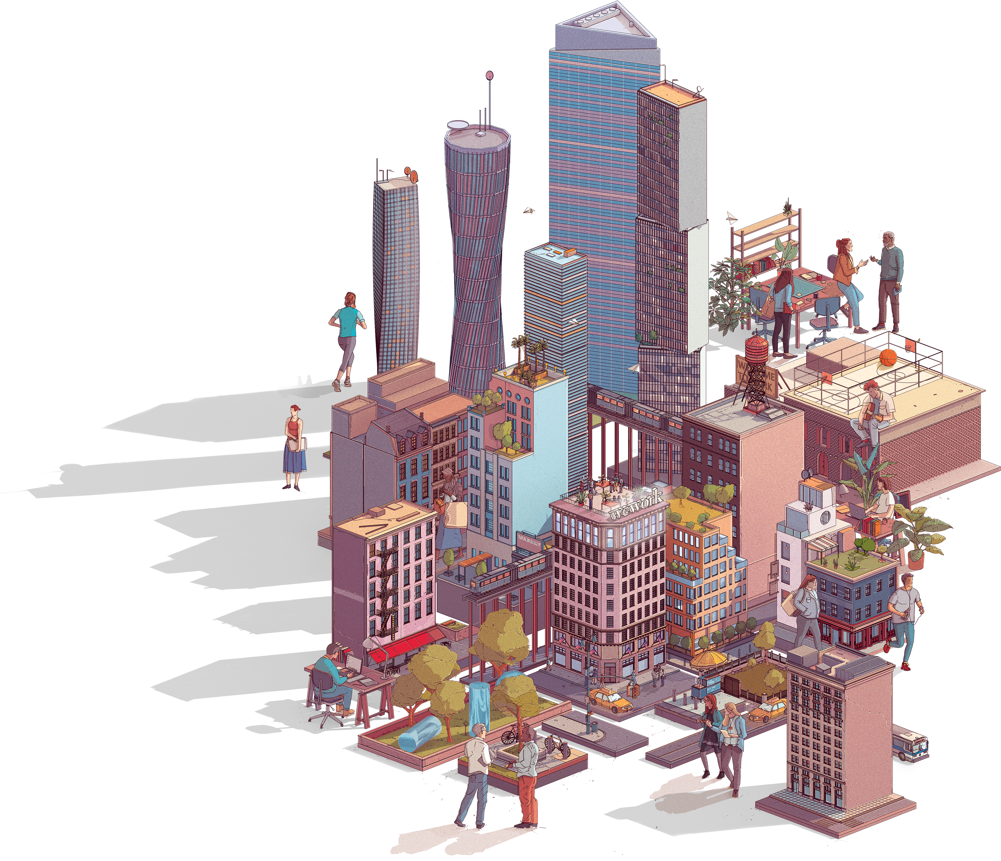 Source - Wework - Wework Economic Impact (3364x3363), Png Download