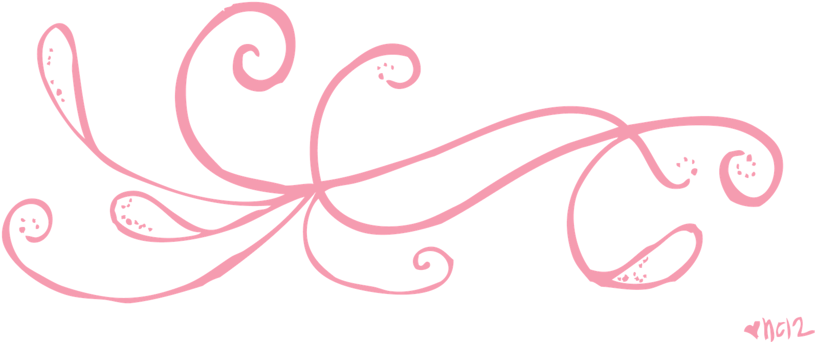 Color - Clipart Lines Swirly (1600x670), Png Download