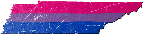 Tennessee Silhouette Bisexual Pride Flag - Tennessee Map Vector (500x500), Png Download