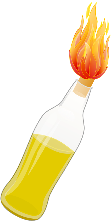 Medium Image - Botella Con Alcohol Y Fuego (401x800), Png Download