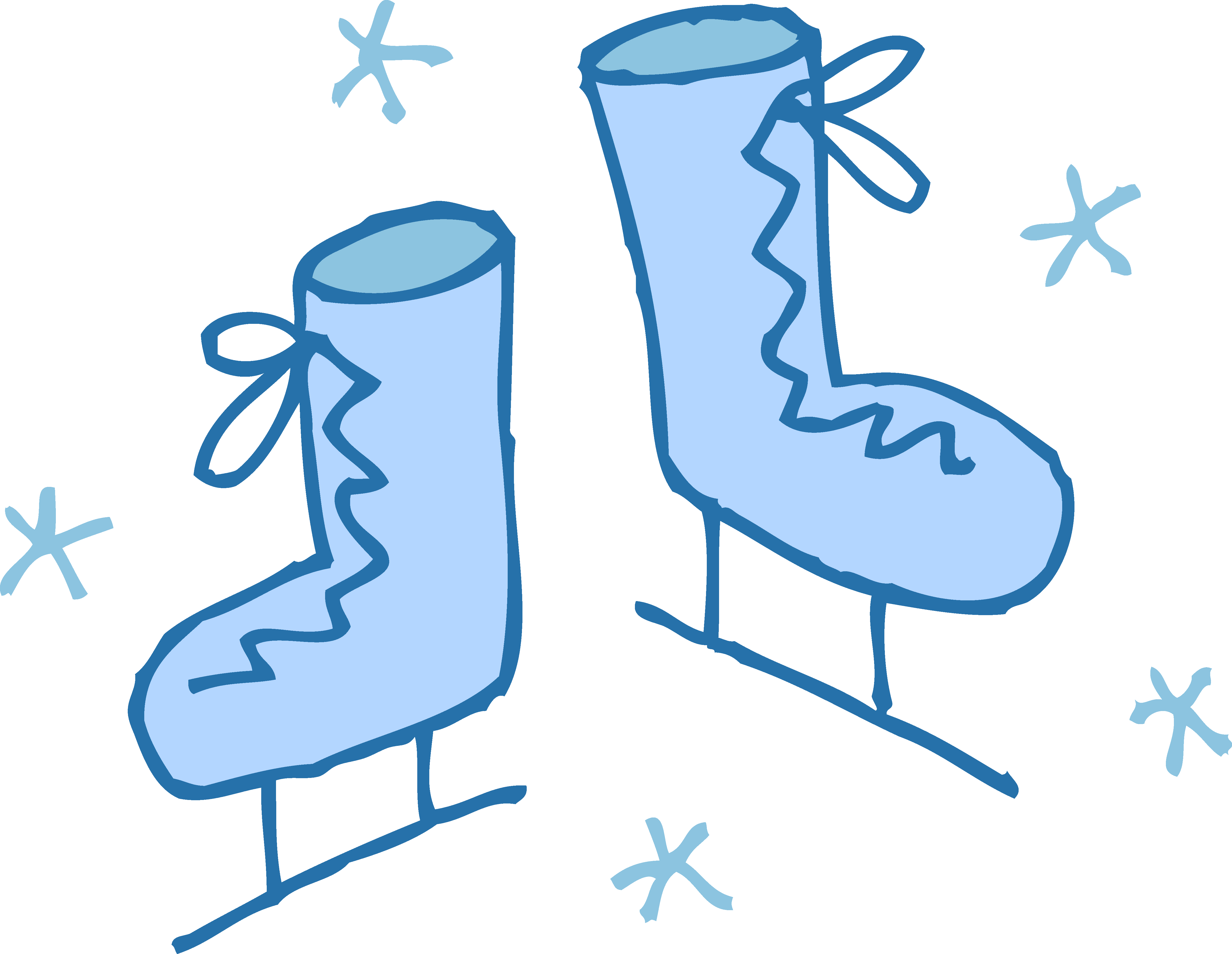 Snow Clipart Cute - Clipart Ice Skate Png (4919x3809), Png Download