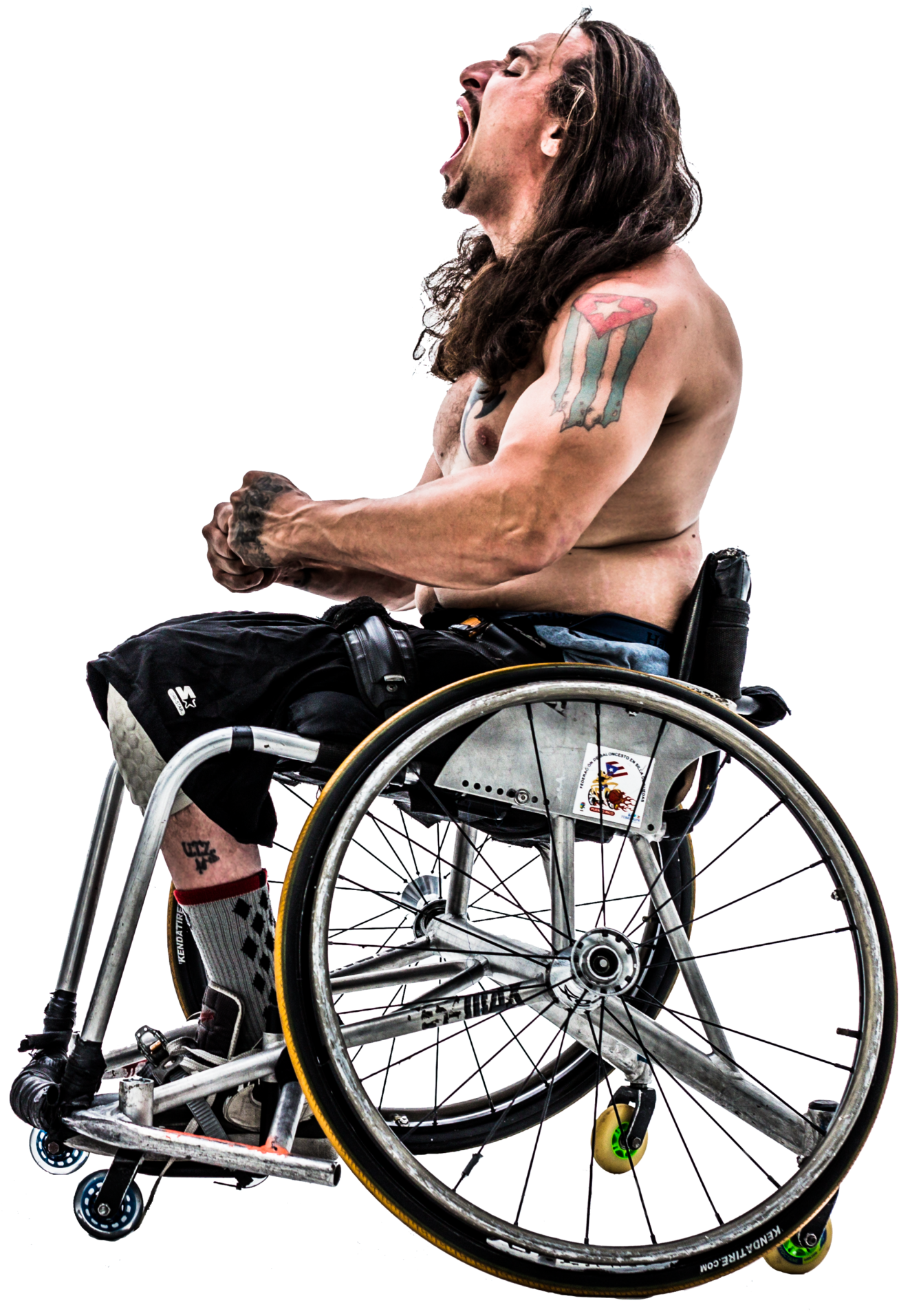 Mario Scream - People On Wheelchair Png (1674x2048), Png Download