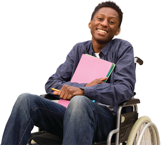 Jeune Handicapé (557x500), Png Download