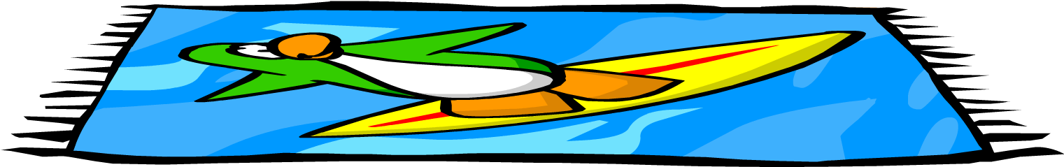 Surfbeachtowel4 - Clipart Beach Towel Png (1520x960), Png Download